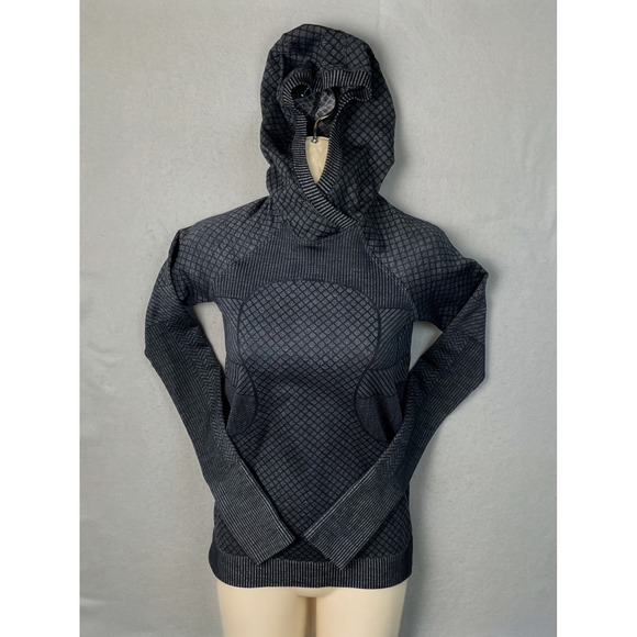 Lululemon Hooded Knit Pullover Thumbholes Slim Fit - Picture 2 of 8